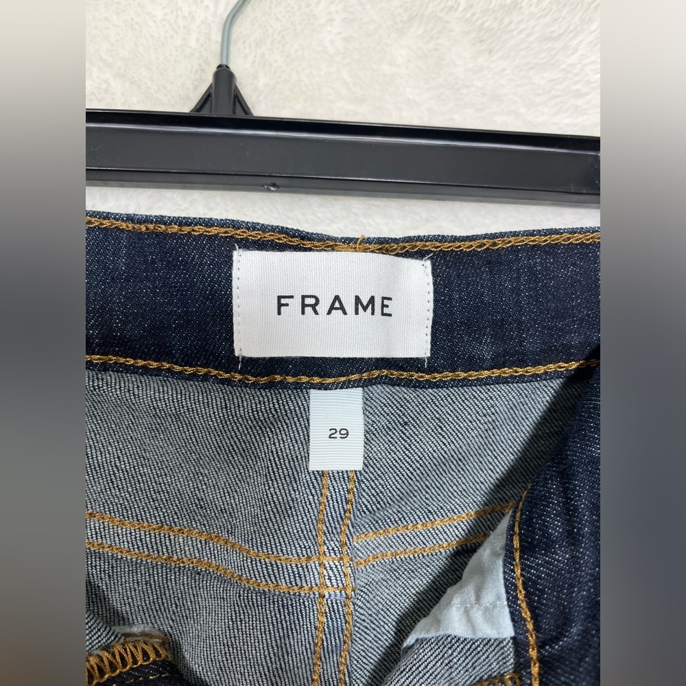 Frame Le Garçon Crop Dark Wash Blue Jeans Size 29 - Picture 5 of 10